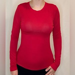 Essential Red Long Sleeve Size Small Stretchy Fabric